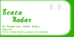 beata makar business card