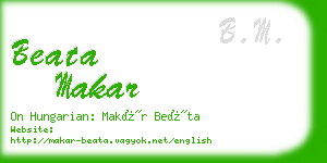 beata makar business card